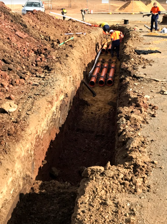Conduit route to factory floor